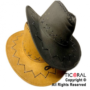 SOMBRERO COWBOY PREMIUM COLOR MARRON O NEGRO x 1